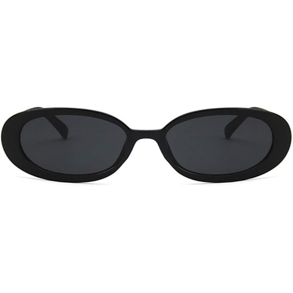 Mini Vintage Retro Extra Narrow Oval Round Skinny Cat Eye Solglasögon Clout Goggles