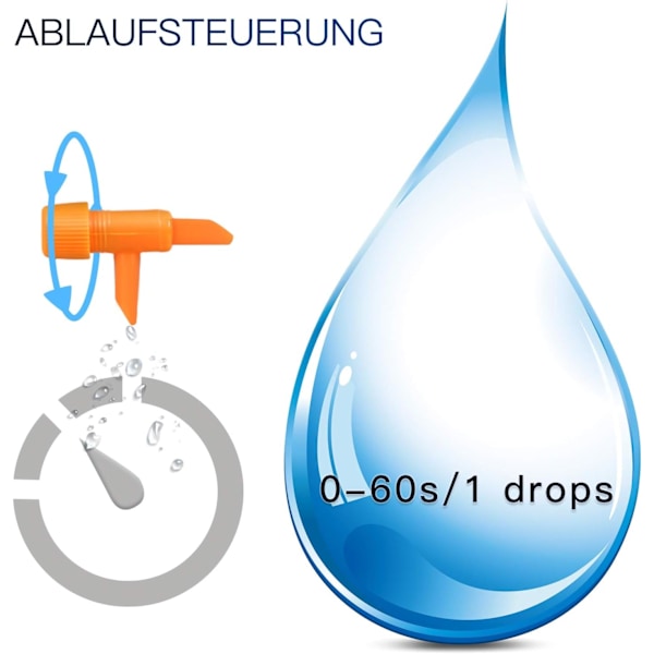 Automatisk bevattningspik för växter, 12-pack automatiskt bevattningssystem med långsam frisättning, justerbar droppkontroll för vattenvolym
