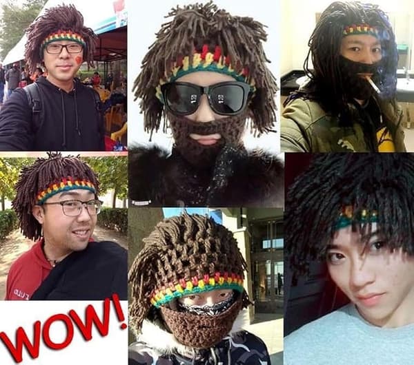 Creative Knitted Hat Funny Cap Parties Wig Cap Cosplay Dreadlocks Hats for Men Women BA20