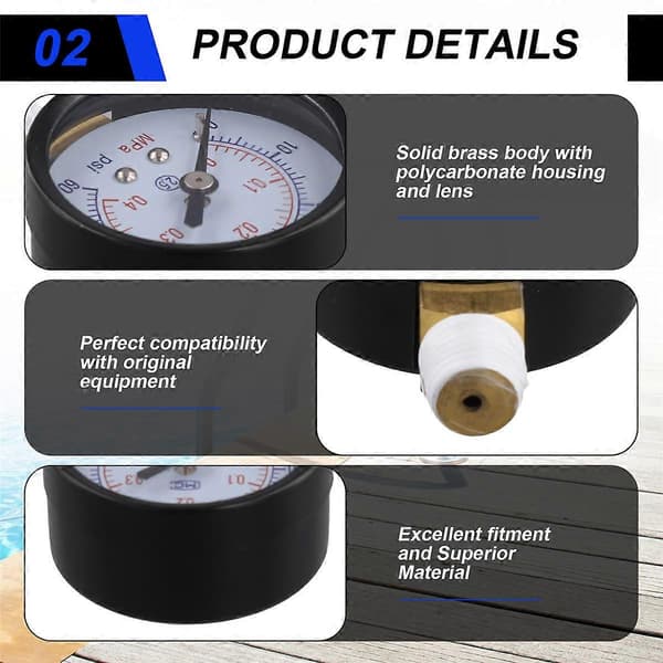2 stk. Filtermanometer til Hayward Pro Series Sandfilter Model As Shown