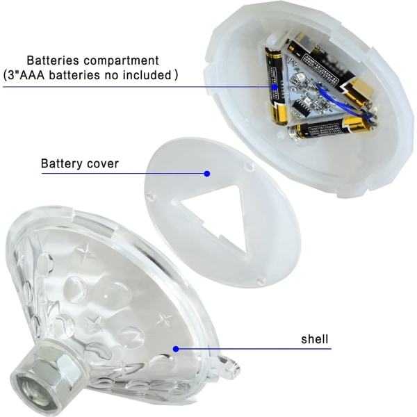 Vattentäta flytande poollampor, undervattensbadlampor, babybadkarleksaker för dammdisco eller discopoolparty med 7 belysningslägen