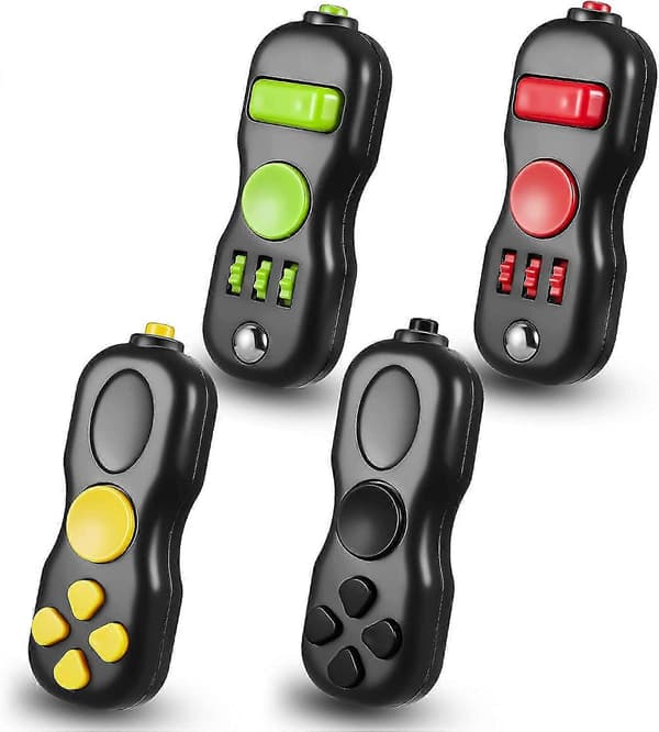 4 delar handfidgetleksaker Fidget Game Pad Färgglad Ångestfokusplatta Liten Fidget Controller Pad Sensorisk Fidgetleksak