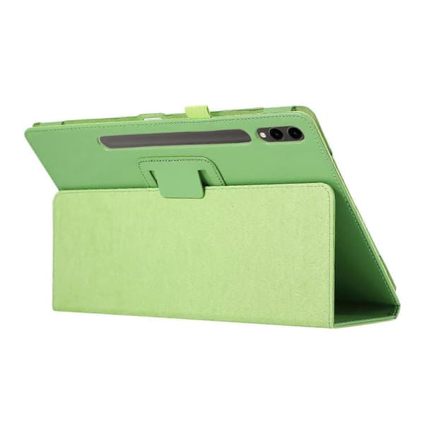 Etui til Samsung Galaxy Tab S10+ Bi-Fold Stand Læder Tablet Etui Litchi Tekstur - Grøn
