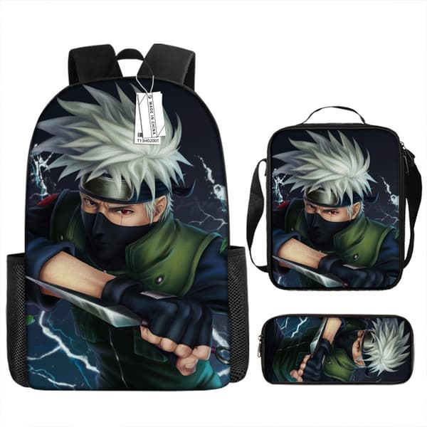 Japansk Anime Print Rygsæk Sæt (3-dele) til Folkeskoleelever (J) 2 Three-piece set 2