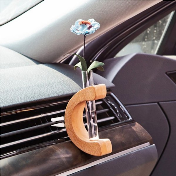 Bilvas Center Console Brev Florist Aromaterapi Flaska Bil Luftventil Blomvas