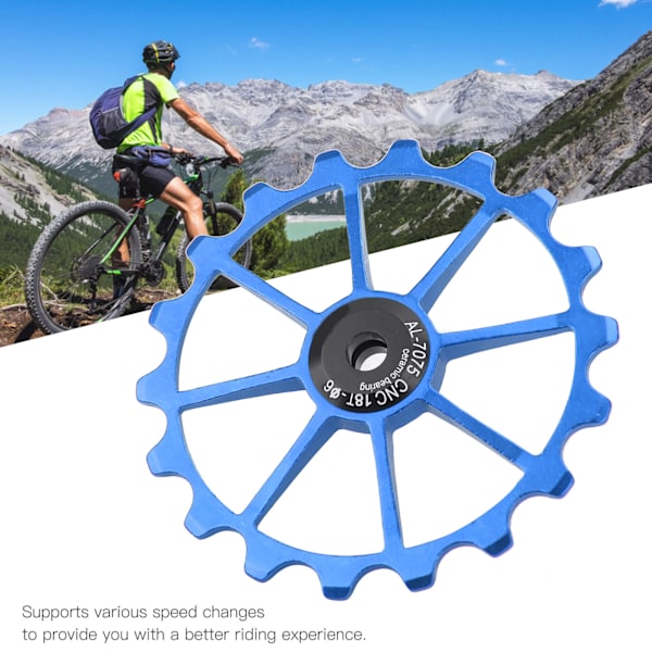 MEIJUN 18T Mountainbike Keramisk Lager Aluminiumlegering Bakväxel RemskivehjulBlå