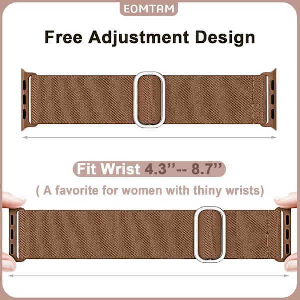 5-pack stretchig nylon kompatibel för Apple Watch Band 38 mm