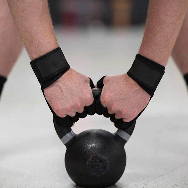Nya ventilerade tyngdlyftningshandskar med inbyggda handledsstöd, fullt handflatsskydd och extra grepp. Perfekt för pull-ups, crosstraining, fitness,