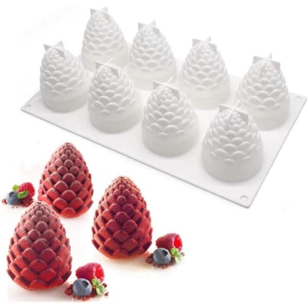 3D Frugt Silikone Mousse Kageform, Chokolade Gelé Dessert, Bageform til Mousse Kage, Dekorativ Form DIY Silikone Bageform