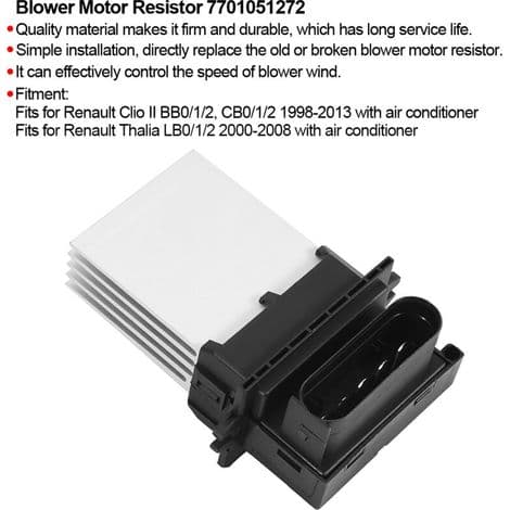 Viftemotorresistor 7701051272 Erstatning for Renault Clio II Thalia