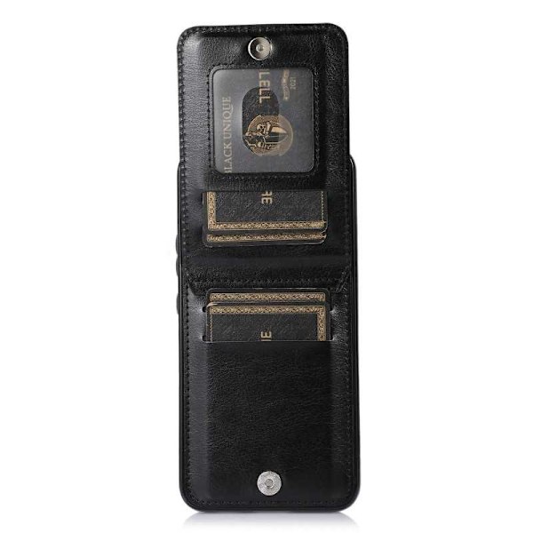Samsung S23 Mobilskal Korthållare 5-FACK Retro V3 Svart