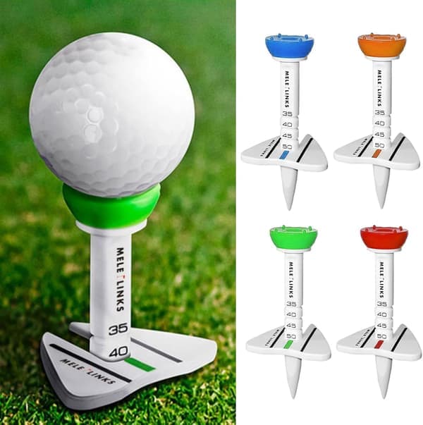 2026 New 4pcs Professional Plastic Golf Tees 3-1/4 Inch Unbreakable Golf Tees with Triangle Mark Adjustable Height Aiming Direction Gift Box