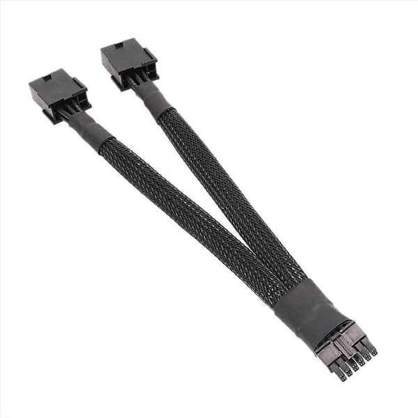 Grafikkort 12VHPWR PCIe 5.0 12-pin til dobbel GPU PCIE 8-pin kabel