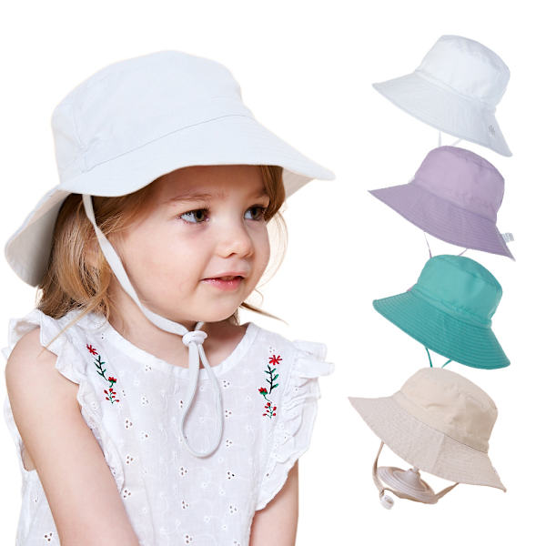 Vårens och sommarens solhatt, flicka baby andningsbar snabb torr strandhatt