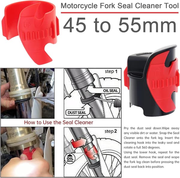 Universal Motorcycle Fork Seal 45-55mm Simmering Cleaner Fork Seal Tool
