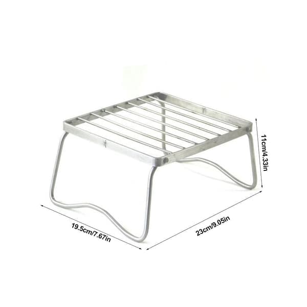 Minigrill, brännarstöd i 304 rostfritt stål, bärbar campingköksutrustning