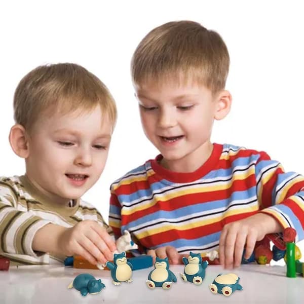 Poké-mon 1.18\" Snorlax Figurer Leksaker, 5 st/förpackning As shown
