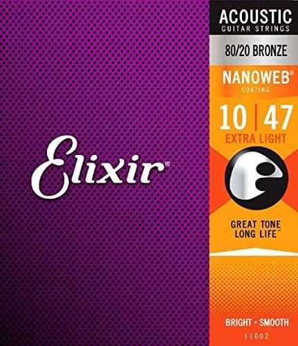 Elixir Akustiska Gitarrsträngar Nanoweb Fosforbrons Lätt 16002