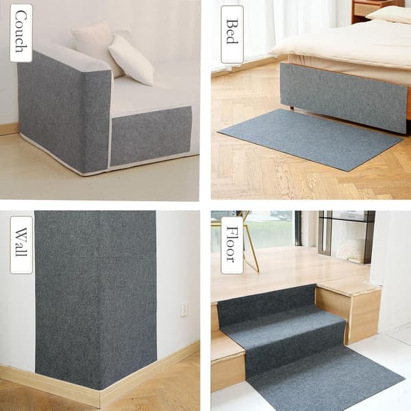 Katteskrapemøbelbeskytter Katteklo Sofabeskyttelse DIY Klatrende Katteklo Sofabeskyttelse (Mørkegrå)