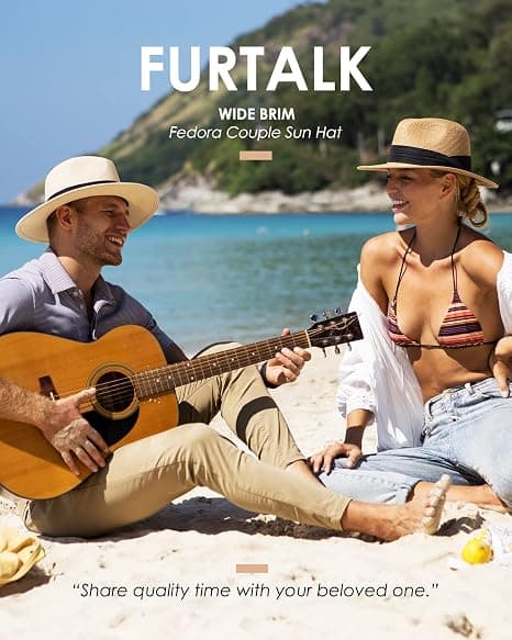 Solhatte til kvinder og mænd Justerbar Sommer Panama Fedora Bred Skygge Sammenfoldelig Pakbar Stråhat Strandhat