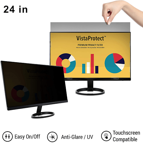 Datorsekretessfilter - Anti-Scratch-Anti-Glare-skydd