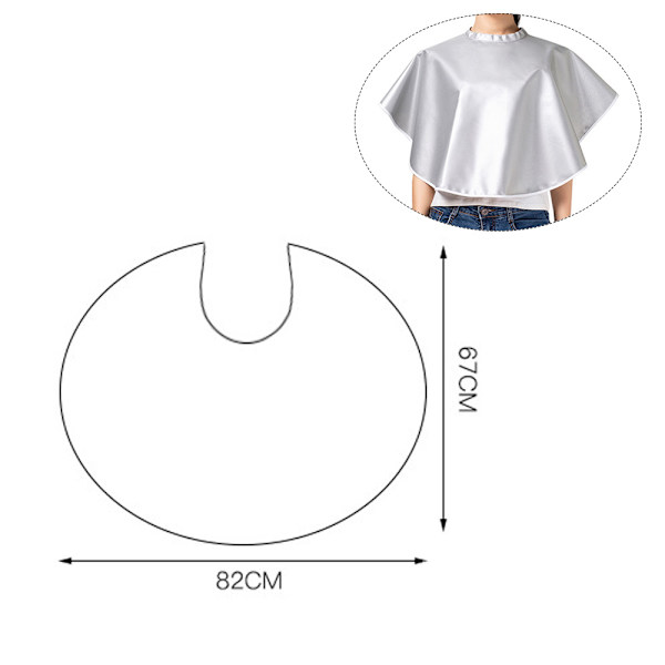 Kort sminkkappa, lätt kam-ut skägg rakning haklapp, skönhetssalong styling haklapp för kunder