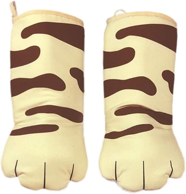 Oven Mitts Kitchen Cooking Baking Heat Resistant Cat Mitt 1 Pair Claw