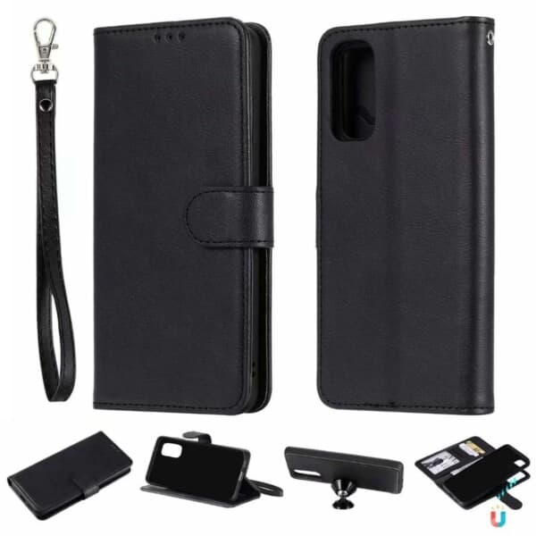 Samsung Galaxy S22 Plus 2-i-1 Magnetisk Pung Etui Sort black