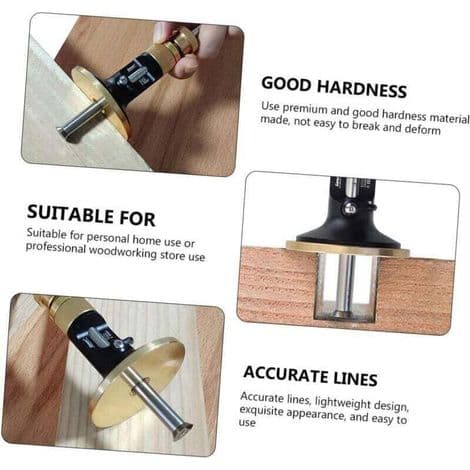 Marking Gauge, with Wheel for Soft and Hard Woods, Screwdriver Included (B), Safety Lock, Micro-Adjustment Function