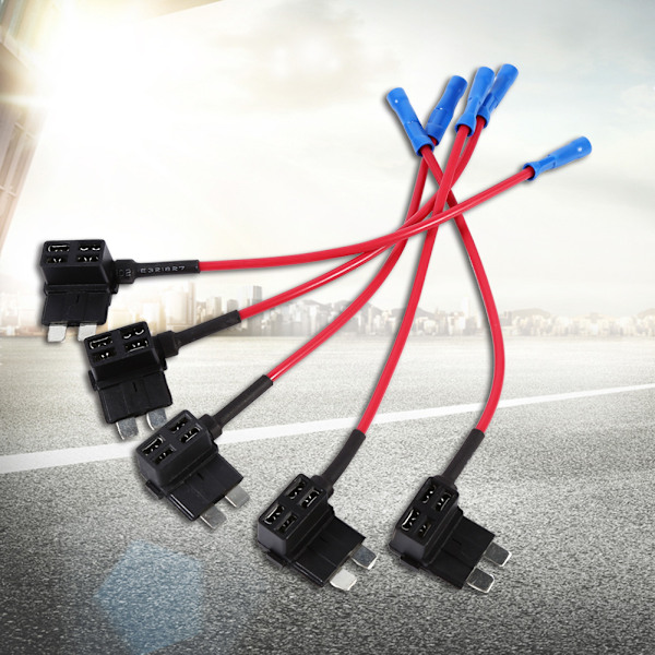5 st Add Circuit Medium Tap Piggy Back Standard Blade Fuse Boxe Holder ATO ATC