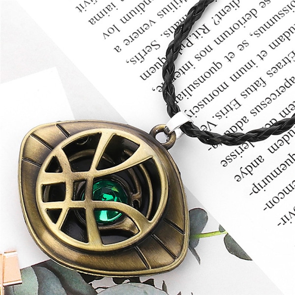 Antik Doctor Strange Crysta Halsband Agamotto Eye Pendant Lea Gold