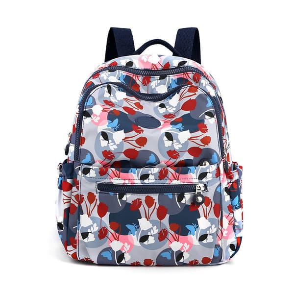 School Backpack 35L Large Capacity Daypack Colorful Ginkgo Leaf Print Nylon with Polyester Lining 34×27×4 cm