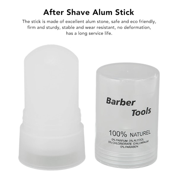 After Shave Alum Stick Hemma Resa Bärbar Män Hud Lugnande Post Shave Stick för Rakblad Skärsår Nicks 3.5oz