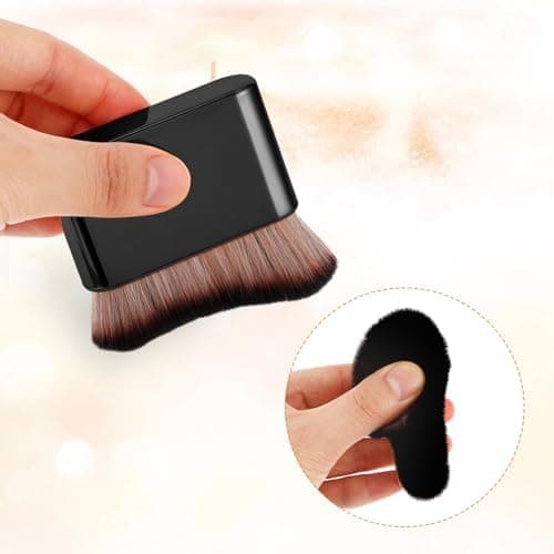 6,8x7 cm selvbrunerbørste blød kropsmakeupbørste bærbar selvbrunerbørste selvbruner ansigtsbørste til krops- og benmakeup (B