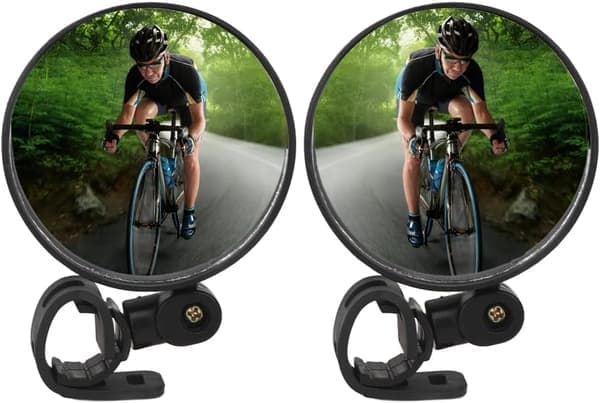 8 cm New Upgraded Version Motorcycle Rearview Mirrors - Wide Angle Convex Rearview Mirror, Durable and Adjustable, One Pair