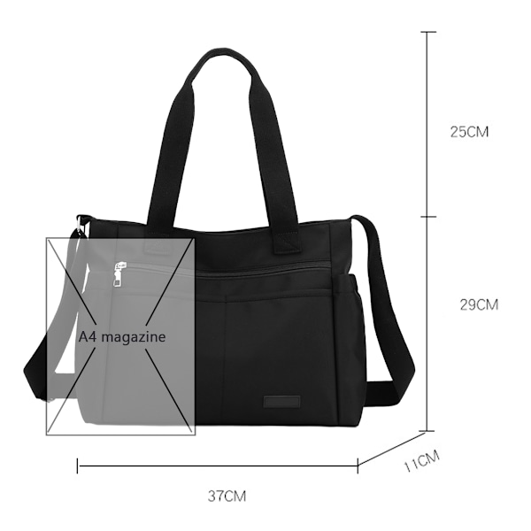 Nylon Crossbody-väskor för kvinnor, axelväska, vattentät budväska, handväskor för kvinnor