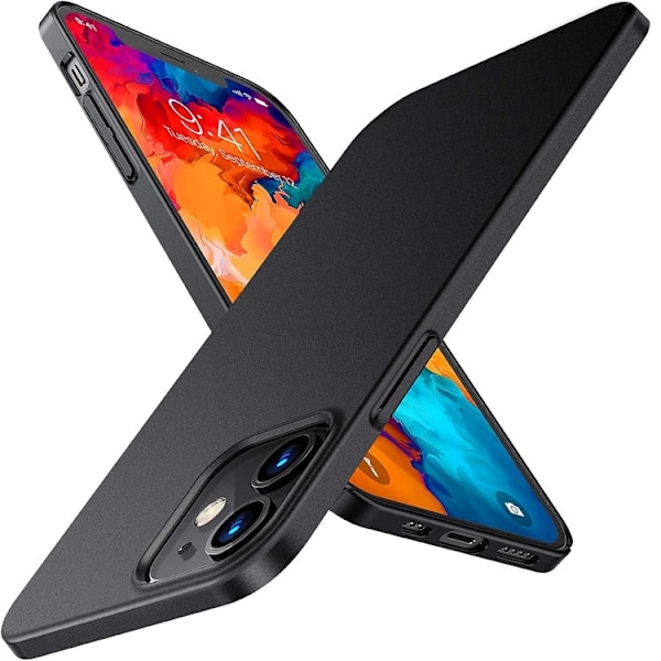 iPhone 11 - Ultratunt Stöttåligt Skal Gummibelagt Mattsvart Black