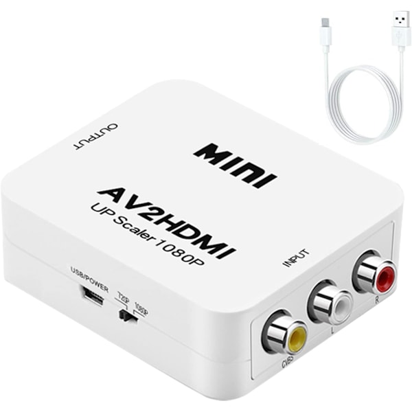 RCA AV till HDMI Adapter - För HD 1080P Konvertering