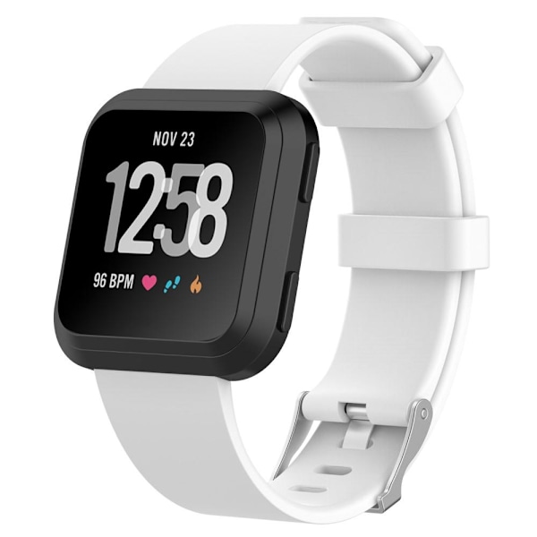 Silikon Armband Fitbit Versa/Versa 2 - Vit White Vit