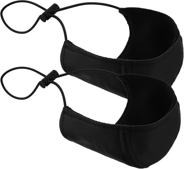 Unisex skobeskytter til hæl, sort, 20 x 8 cm