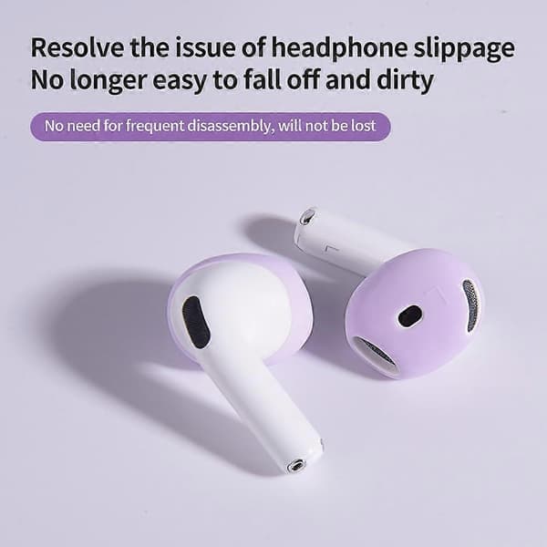 För AirPods 4 Hörlurar Halkfri Silikonöverdrag Bluetooth-kompatibla Hörlurar Öronmuffar Öronproppar