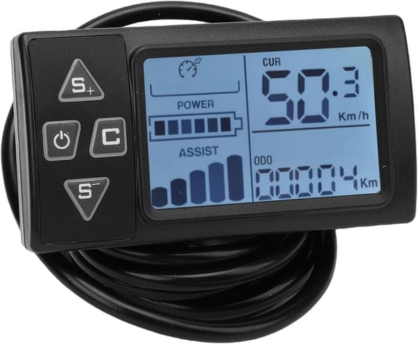 Elcykel LCD-display S861 Elscooter Hastighetsmätare LCD-panel Skärmbyte med SM-kontakt för cykelmodifiering
