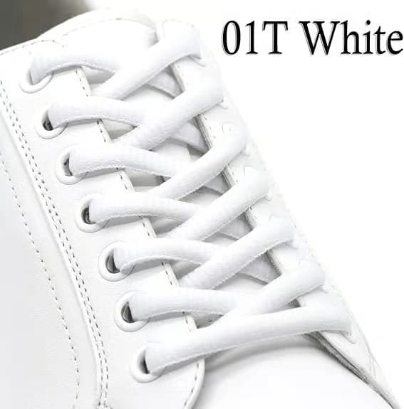 4 Sets Oval Shoelaces Half Round Athletic Sport/Running Shoe Laces White 100cm