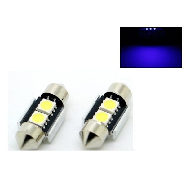 C5W Canbus 31mm Blå Led spollampor SV8.5 31mm Blåa 2-pack 31mm Blåa 2-pack