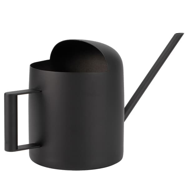Vandkande i rustfrit stål, mat sort, lang tud, vandkande til planter og blomster, have