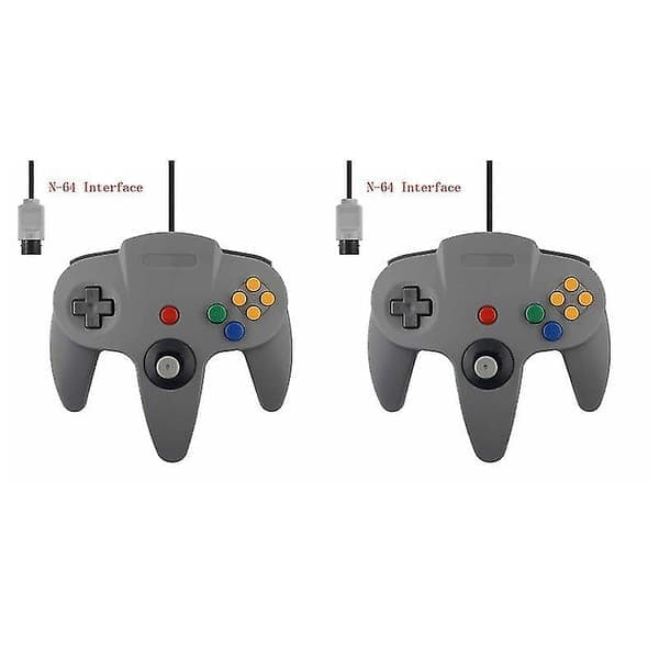 2-pak klassisk kablet N64-controller retrospil 64-bit spilcontroller joystick erstatningscontroller 10 2 stk. 10 2pcs
