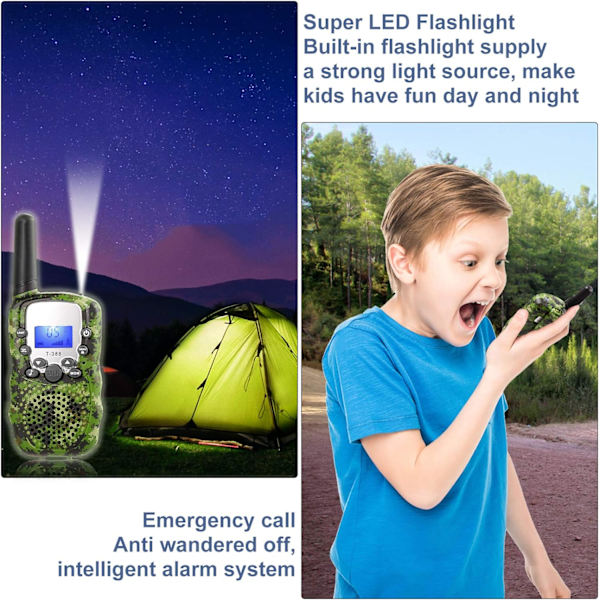 Walkie Talkies för barn 3 km lång räckvidd