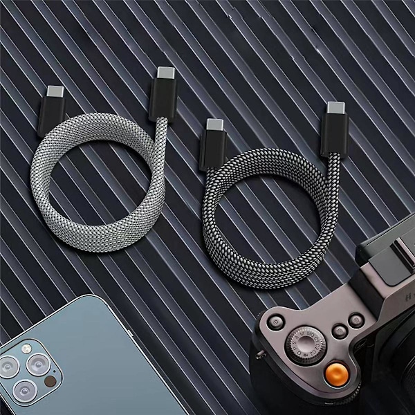 USB-C till USB-C 100W Magnetisk Snabbladdningskabel Självrullande USB Typ C Snabbladdningsdatakabel För Och