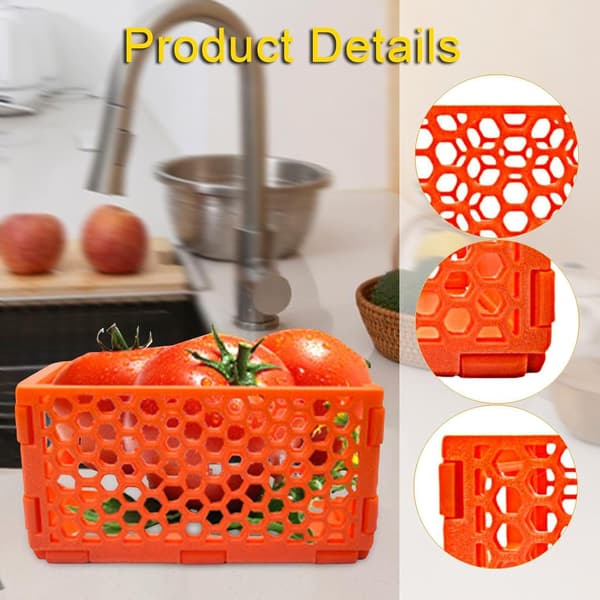 Mini Foldable Desk Organizer Basket - Foldable Storage Box with Non-Slip Base, Easy to Clean for Office Supplies, Makeup, Toys in Dorm