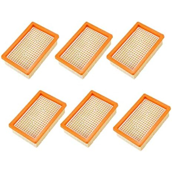 6-pack filter till Karcher MV4 MV5 MV6 WD4 WD5 WD6 dammsugare, ersättningsdelar leverfilter